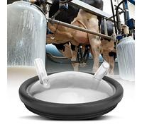 Omabeta Couvercle et Joint de Seau à Lait Efficace en Plastique Transparent pour Machine à Traire Deux Couvercles Ouverts pour équipement de Traite de Chèvre, de Mouton et de Vache de 8 Pouces de