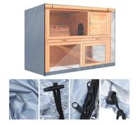 Omabeta couverture de clapier à lapin Accessoire de couverture anti-poussière de clapier à lapin double couche en jardin bloc Gris