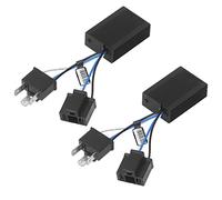 Omabeta Décodeur de Phare LED en Alliage D'aluminium, Annuleur de Codes D'erreur pour Véhicules Universels, Installation Rapide Portable 2 Pièces