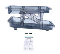 Omabeta Dispensateur de Soda à Roulement Automatique, Organisateur de Porte-récipient de Boisson à Largeur Réglable à 2 Niveaux pour Garde-manger, 14,2x6,2x6,4 Pouces