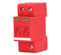 Omabeta Dispositif de Protection Contre Les Surtensions 80KA Protecteur de Tension Haute Performance pour Boîte de Distribution - Parafoudre Fiable pour Un Usage Domestique Rouge Orange (2P)