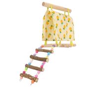 Omabeta Échelle de Tente Perroquet pour Oiseaux, Hamac Suspendu Confortable avec Pont d'escalade pour Petits Animaux de Compagnie 15x16cm, Matériau Sûr et Non Toxique