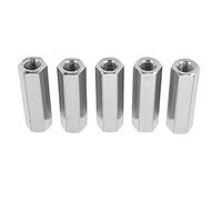 Omabeta Écrou de Connexion D'accouplement Hexagonal, écrou D'accouplement de Tige Hexagonale 5 Pièces M10x1, 5 en Acier Inoxydable 304 avec 6 Côtés pour Boulons Goujons Tiges Filetées