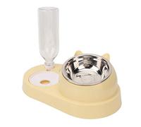 Omabeta Ensemble de Bols d'eau et de Nourriture pour Animaux de Compagnie, Remplissage Automatique pour Chats et Chiens, en Acier Inoxydable, 500ml, avec Bols Détachables