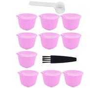 Omabeta Ensemble de Capsules de café Réutilisables pour Machine, Acier Inoxydable Durable et Matériau PP, Dosettes Filtrantes Rechargeables, Parfaites pour les Amateurs de café, Paquet de 3 (10