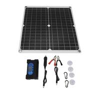 Omabeta Ensemble de Contrôleur de Charge de Panneau Solaire, Silicium Monocristallin Portable à Haute efficacité 25W 10A pour Lumières et Outils électriques