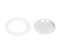 Omabeta Ensemble de Filtres pour Cafetière en Aluminium avec Bague d'étanchéité pour une Expérience de Brassage Améliorée dans la Préparation du café (Pour 3 personnes)