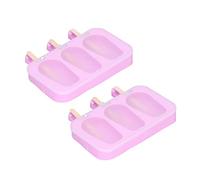 Omabeta Ensemble de Moules à Glace en Forme de Lapin avec Couvercle, pour la Cuisine à Domicile, les Plaisirs d'été, 2 Pièces, Machine à Glace en Silicone avec 100 Bâtons