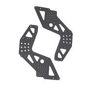 Omabeta Ensemble de Panneaux Latéraux de Châssis en Fibre de Carbone, Plaques Latérales de Protection Légères de Châssis RC pour Véhicules Tout-Terrain Losi 1:8 LMT 4WD, Noir, 2 Pièces