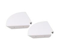 Omabeta Étagères d’angle flottantes à montage mural Étagères d'angle flottantes murales, 2 pièces, quart de rond meuble bac Blanc