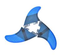 Omabeta Fibre-Verre de Surf de Surf Queue Nageoire Compatible 3 Ailettes Set Design élégant Stable Flexible pour Toutes Les Planches de Surf Paddle avec Modèle G7 Bleu renforcé