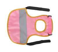 Omabeta Gilet de sécurité pour Poules avec Bandes Réfléchissantes, Veste de Protection Contre Les Plumes pour Canards et Poules, Matériau en Polyester Durable, Taille Env.31 Cm/12,2 Pouces (Rose)