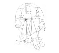 Omabeta Grande roue de support rotatif en fer pour 8 cupcakes - Présentoir à dessert pour mariage