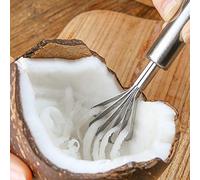 Omabeta Grattoir à Noix de Coco Multifonctionnel en Acier Inoxydable, Gadget de Cuisine Pratique pour Raboter la Viande de Noix de Coco, pour Le Rangement Suspendu, Couleur: comme indiqué sur la