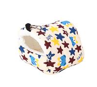 Omabeta Hamac en Coton Suspendu pour Petits Animaux, Lit Doux et Chaud pour Hamsters, Chinchillas et Petits Animaux, 1 unité (8 * 8 Étoile)
