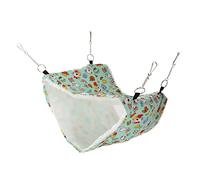 Omabeta Hamac pour Animaux de Compagnie pour Petits Animaux, Lit Suspendu Double Couche Doux et Confortable pour Hamsters écureuils en Peluche de Coton 11 X 8,7 X 7,9 Pouces