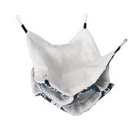 Omabeta Hamac pour Hamster à 3 Couches avec Matériau en Peluche, Lit en Cage pour Petits Animaux de Compagnie et Espace de Repos Sûr, 30x30cm (Chat Bleu)