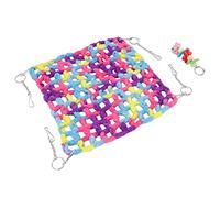 Omabeta Hamac pour Hamster, Lit Suspendu Doux et coloré, Respirant, pour Petits Animaux de Compagnie, Lit Confortable en Fil de Laine pour Animaux de Compagnie (25 * 25CM)