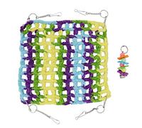 Omabeta Hamac tissé pour Animaux de Compagnie, Lit Suspendu Doux pour Petits Animaux Tels Que Les écureuils Volants et Les Tamias, Fil de Laine, Vert, 1 unité (25 * 25CM)