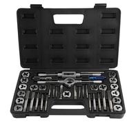 Omabeta Jeu de tarauds et filières Coffret Tarauds Et Filières,Lot de 40 Tarauds et Filières M3 à M12 avec Clés et meuble bac