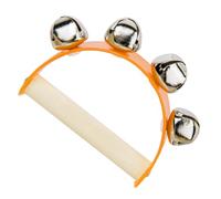 Omabeta Jingle Bell Jouet Couleur Vive Poignée Ergonomique Cloches pour Enfants éducation Musicale Précoce en Bois 1 unité (Orange)