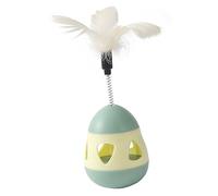 Omabeta Jouet Distributeur de Friandises pour Chat avec Matériau PP Durable pour Un Jeu Interactif et Une Stimulation Mentale pour Les Chats (Jaune Vert)
