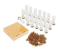 Omabeta Kit de Cage en Plastique D'élevage de Reine des Abeilles pour Apiculteurs, Système de Tasse Cellulaire Efficace pour L'élevage D'abeilles, adapté aux Petites Fermes Apicoles 15,5 Oz