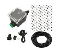 Omabeta Kit de Système D'irrigation avec Têtes D'arrosage Réglables, pour L'arrosage du Jardin de la Maison, avec Télécommande WiFi, Alimentation USB (30 m / 98,4 pieds)