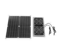 Omabeta Kit de Ventilateur de Panneau Solaire Efficace Haute Vitesse 3500 Tr/min pour la Ventilation de Serre, Kit de Ventilateur D'échappement Solaire Monocristallin étanche 18 V 25 W pour Maisons de