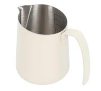 Omabeta Lait Moustillant Lance Latte Art Pichet Coffee Crème Tasse 304 en Acier Inoxydable avec Bec Slant et Marques de Mesure pour la Maison de Cuisine du café Barista (500 ml beige)