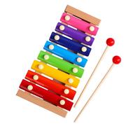 OMABETA Les enfants xylophone Enfants xylophone 8 tons barres colorées en bois professionnel jeux d'apprentissage Pin du bois