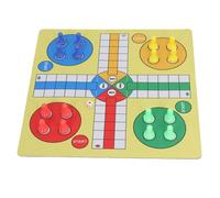 OMABETA Ludo Chess Set Ludo Échecs Set Pliage Roll Up Board Game Pad avec 16 pièces d'échecs 1 Dice Family Ludo Apprenti jeux palet