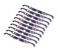 OMABETA Lunettes solaires 10 pièces lunettes d'éclipse solaire en papier lunettes d'observation de l'éclipse solaire sport Brun