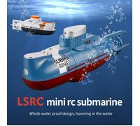 OMABETA Mini sous-marin RC Mini sous-marin télécommandé à 6 canaux, bateau sous-marin RC, modèle de jouet jeux table Bleu