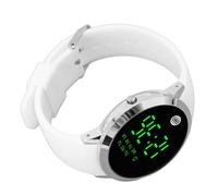 OMABETA Montre numérique pour hommes Men de la montre numérique bijoux bracelet Braveur blanche de la coque en argent Big Money