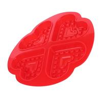 Omabeta Moule en Silicone pour la Cuisson, Moule à Gaufres de qualité Alimentaire, Accessoire de Cuisine Polyvalent pour la Fabrication de Gâteaux et de Muffins, 1 X (4 modèles d'amour consécutifs