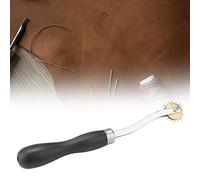 Omabeta Outil de Rouleau de Roue à Coudre pour L'Artisanat du Cuir pour un Marquage de Ligne de Couture Plus Rapide, Entretoise en Cuir pour le Positionnement et le Dessin, Conception de Poignée