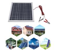 Omabeta Panneau Solaire 50 W avec Pince de Batterie, Chargeur Solaire avec Connecteur de Batterie, Câble 18 V DC 9,8 Pieds pour Camping-Car, Randonnée, Chargement en Plein Air