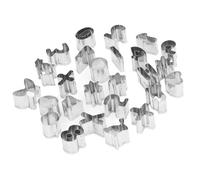 Omabeta Petits Moules à Biscuits en Acier Inoxydable, 26 Pièces, pour la Cuisson de Biscuits et de Collations, Idéaux pour les Fêtes