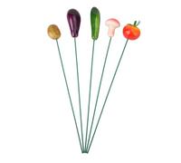 Omabeta Piquet de Jardin Extérieur, Ornement, Support de Pelouse Multifonctionnel, pour Pot de Fleur et Allées de Jardin, Durable, 5 Pièces (C)