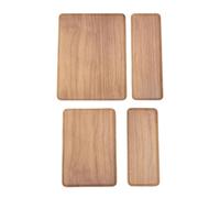 Omabeta Plateau de Service en Mélamine, Plateau Rectangulaire Antidérapant pour Boissons Alimentaires avec Motif Grain de Bois, pour Usage Domestique, Table Basse, Petit Déjeuner de