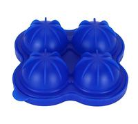 Omabeta Plateau en Silicone pour Moule à Glace à 4 Trous, pour Fabriquer des Glaçons et des Boules de Glace à la Maison, Fournitures de Cuisine, sans BPA, 12x12x5cm (Nouveau bleu foncé)