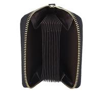 Omabeta Porte-Cartes Compact en Cuir Noir à 10 Emplacements avec Fermeture éclair pour Les Voyages Quotidiens en Plein Air, étui élégant pour Cartes d'identité de Crédit et d'affaires pour Hommes et