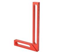 Omabeta Règle Carrée de Charpentier en Forme de L avec Angle Droit de 90 ° de Haute Précision pour les Projets de Menuiserie et de Métal en Alliage D'aluminium Rouge (160mm)