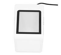 Omabeta Scanner de Codes-Barres de Bureau, Invites Vocales avec Identification Automatique pour Machines de Point de Vente au Détail, Blanc, Gris, USB Filaire, 1 unité