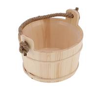 Omabeta Seau de Sauna Tonneau en Bois de Grande capacité pour Douche Spa Accessoire de Hammam 10,6 X 8,5 Pouces pour Sauna, Bain, Douche et Spa en Bois