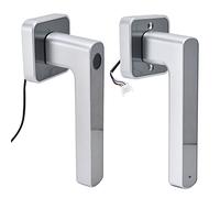Omabeta Serrure de Porte Intelligente à Empreintes Digitales, avec Alimentation USB et Alarme de Batterie Faible, pour Usage Domestique, Alliage D'aluminium 2 en 1