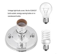OMABETA Support de base de plafonnier E26/E27 Vintage industriel plafond/applique murale support de Base jardin lanterne Argent