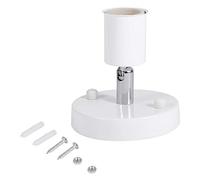 Omabeta Supports de Lampe en céramique et Fer ， 1 Pc E27 Plafonnier Vintage Moderne Lampe Murale Support D'ampoule Douille 180 ° Degrés Rotation pour La Maison Ou Le Bureau(Blanc)