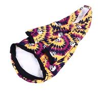 Omabeta Sweat à Capuche pour Animaux de Compagnie, Motif Tête de Mort, élégant, Tendance, Teinture par Nouage, Chaud, pour Petits et Moyens Animaux de Compagnie, en Polyester, M